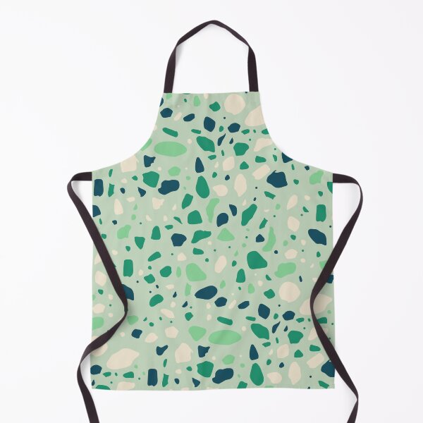 Item preview, Green Layout Blue & White Terrazzo Blots Boundless Decor designed and sold by Alchemy-A-La-G.