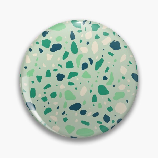 Item preview, Green Layout Blue & White Terrazzo Blots Boundless Decor designed and sold by Alchemy-A-La-G.