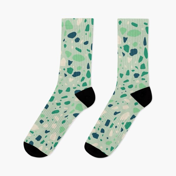 Item preview, Green Layout Blue & White Terrazzo Blots Boundless Decor designed and sold by Alchemy-A-La-G.