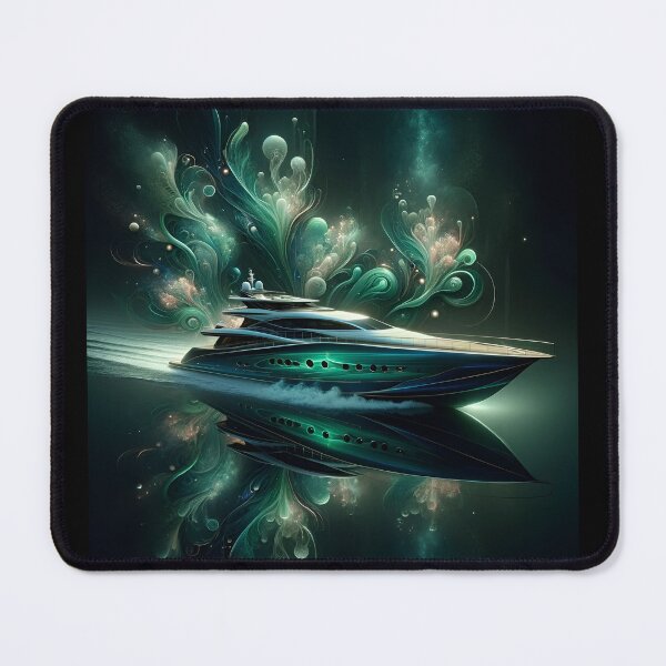 Item preview, Emerald Yacht: Surreal Romance on Ocean designed and sold by ByDigitalDream.