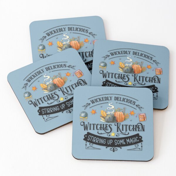 Item preview, Boho Dusty Blue, Cottagecore - Wickedly Delicious, Witches Kitchen, Stirring Up Some Magic, Kitchen Witch, Kitchen Witchery, Pumpkins and Magic Spells designed and sold by Alaska Magick.
