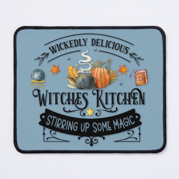 Item preview, Boho Dusty Blue, Cottagecore - Wickedly Delicious, Witches Kitchen, Stirring Up Some Magic, Kitchen Witch, Kitchen Witchery, Pumpkins and Magic Spells designed and sold by Alaska Magick.
