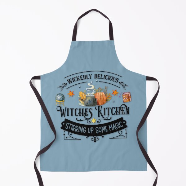 Item preview, Boho Dusty Blue, Cottagecore - Wickedly Delicious, Witches Kitchen, Stirring Up Some Magic, Kitchen Witch, Kitchen Witchery, Pumpkins and Magic Spells designed and sold by Alaska Magick.