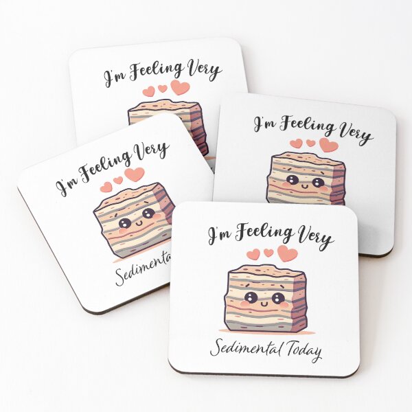 Item preview, I'm Feeling Very Sedimental Today - Cute Kawaii Cartoon Rock - Nerdy Geology Pun designed and sold by ModernScienceUS.