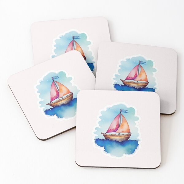 Item preview, Colorful sailboat on the high seas. designed and sold by NewtBoo.