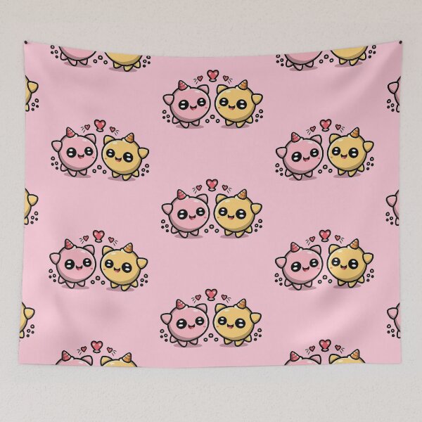 Item preview, Funny kawaii cute couple of unicorns in love designed and sold by Trend-Beaver.