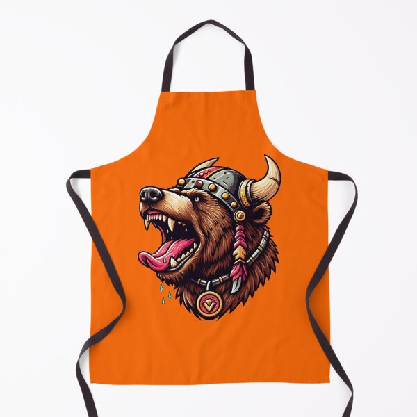 Item preview, VIKING BEAR HEAD - #FF6600 designed and sold by Marlon Oseguera.