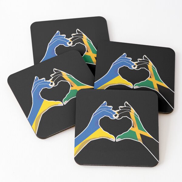 Item preview, Jamaican Jamaica Ukraine Ukrainian Love Heart Peace designed and sold by FlagX.