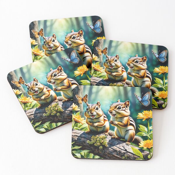 Item preview, Springtime chipmunks designed and sold by Lilsilverfish.