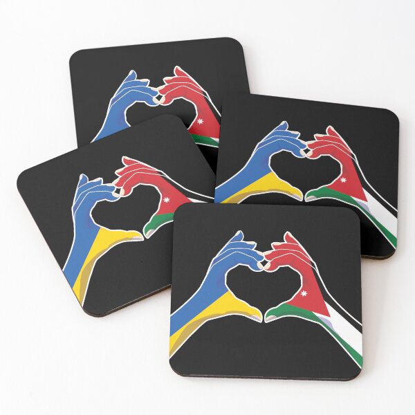 Item preview, Jordanian Jordan Ukraine Ukrainian Love Heart Peace designed and sold by FlagX.