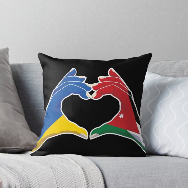 Item preview, Jordanian Jordan Ukraine Ukrainian Love Heart Peace designed and sold by FlagX.