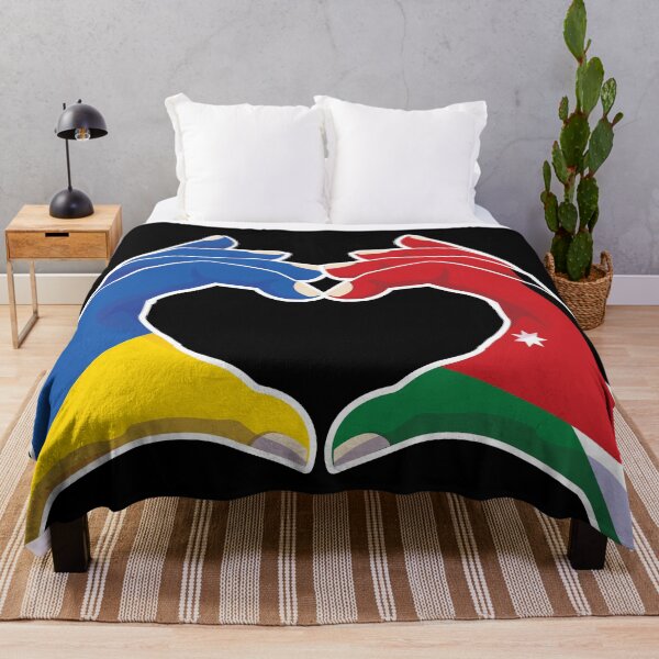 Item preview, Jordanian Jordan Ukraine Ukrainian Love Heart Peace designed and sold by FlagX.