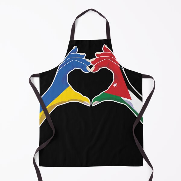 Item preview, Jordanian Jordan Ukraine Ukrainian Love Heart Peace designed and sold by FlagX.