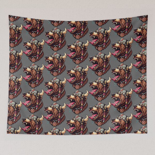Item preview, VIKING BEAR HEAD - #666666 designed and sold by Marlon Oseguera.