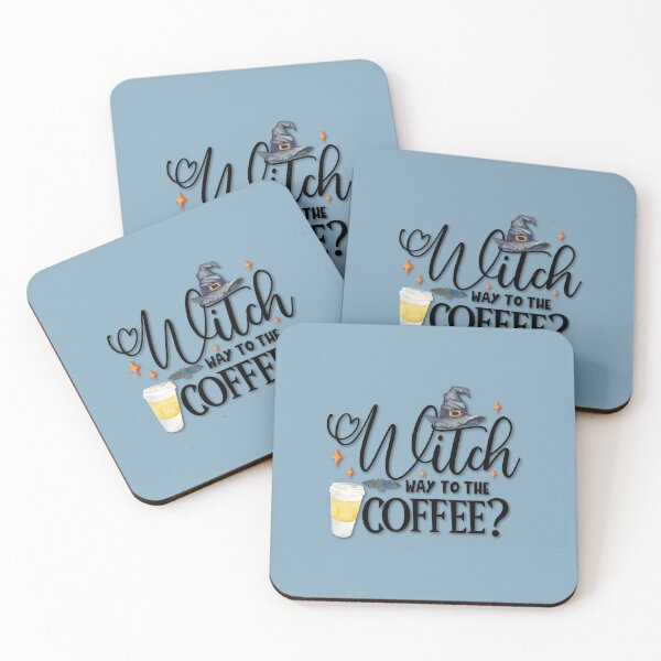 Item preview, Boho Dusty Blue, Cottagecore - Witch Way to the Coffee - AlaskaMagick designed and sold by Alaska Magick.