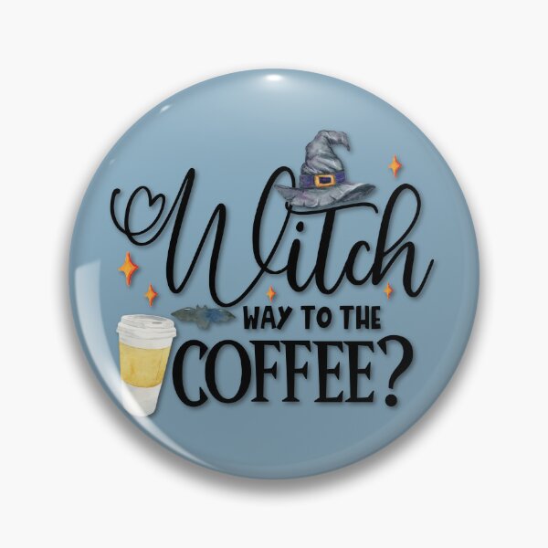 Item preview, Boho Dusty Blue, Cottagecore - Witch Way to the Coffee - AlaskaMagick designed and sold by Alaska Magick.