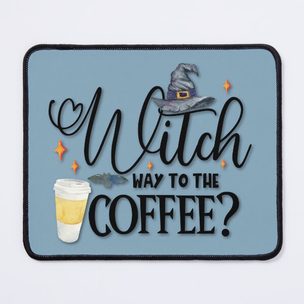 Item preview, Boho Dusty Blue, Cottagecore - Witch Way to the Coffee - AlaskaMagick designed and sold by Alaska Magick.