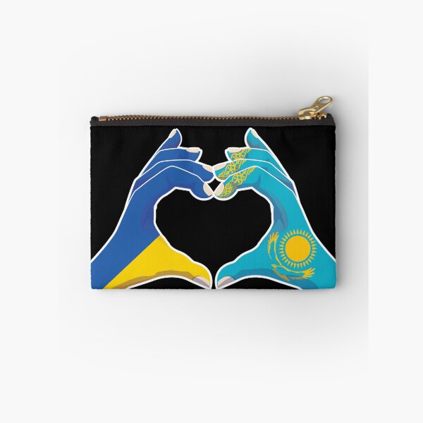 Item preview, Kazakhstan Kazakstan Kazakh Kaza Ukraine Ukrainian Love Heart Peace designed and sold by FlagX.
