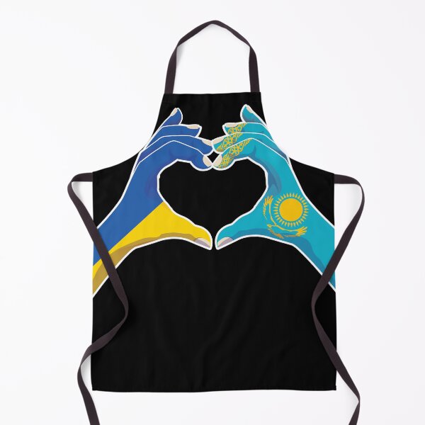 Item preview, Kazakhstan Kazakstan Kazakh Kaza Ukraine Ukrainian Love Heart Peace designed and sold by FlagX.