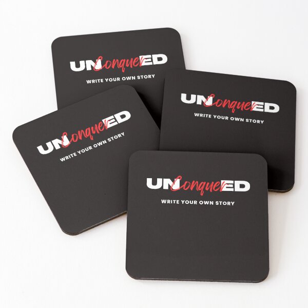 Item preview, UNCONQUERED  - Motivational and Inspirational quote for successful people designed and sold by CHAMSSTORE.