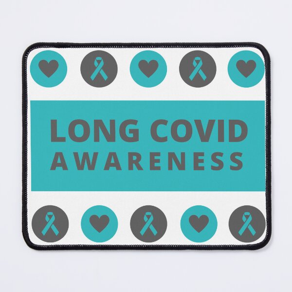 Item preview, Long Covid Awareness Pattern - grey Blue designed and sold by SadTea-Longhaul.