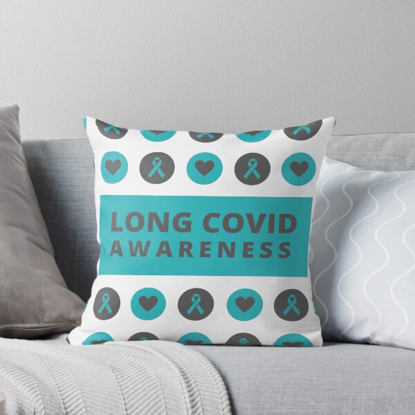 Item preview, Long Covid Awareness Pattern - grey Blue designed and sold by SadTea-Longhaul.