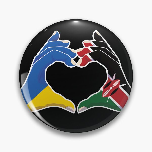 Item preview, Kenyan Kenya Ukraine Ukrainian Love Heart Peace designed and sold by FlagX.