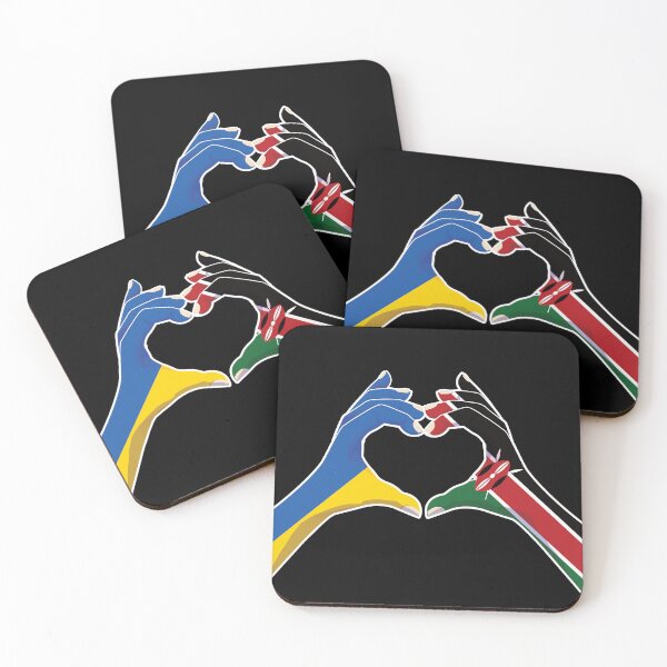 Item preview, Kenyan Kenya Ukraine Ukrainian Love Heart Peace designed and sold by FlagX.