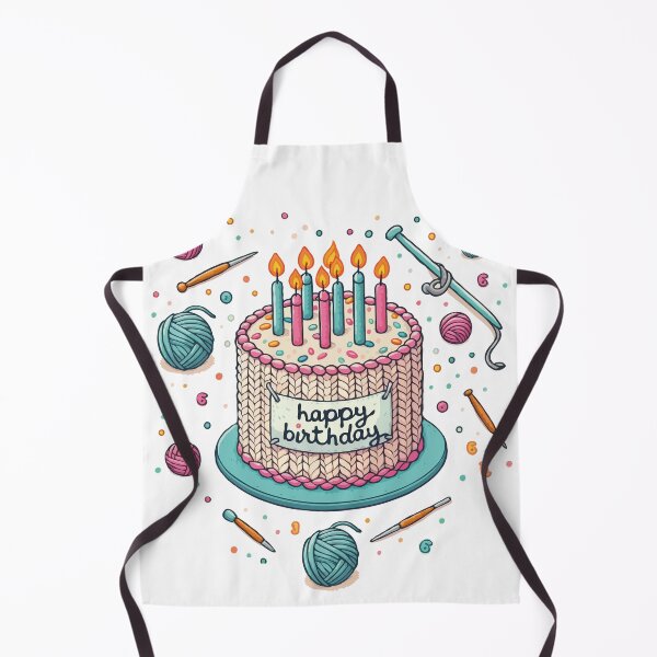 Item preview, Happy birthday knitting lover cake designed and sold by MommyVibeArts.