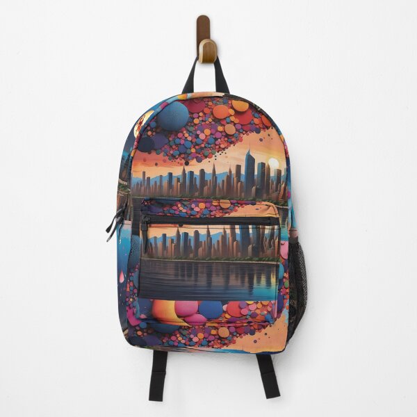 Item preview, Dusk Unveils a Celestial City in Dreamlike Hues designed and sold by ArtComixHaven.