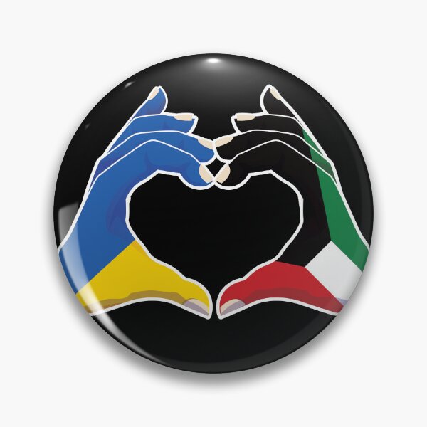 Item preview, Kuwait Kuwaiti Ukraine Ukrainian Love Heart Peace designed and sold by FlagX.