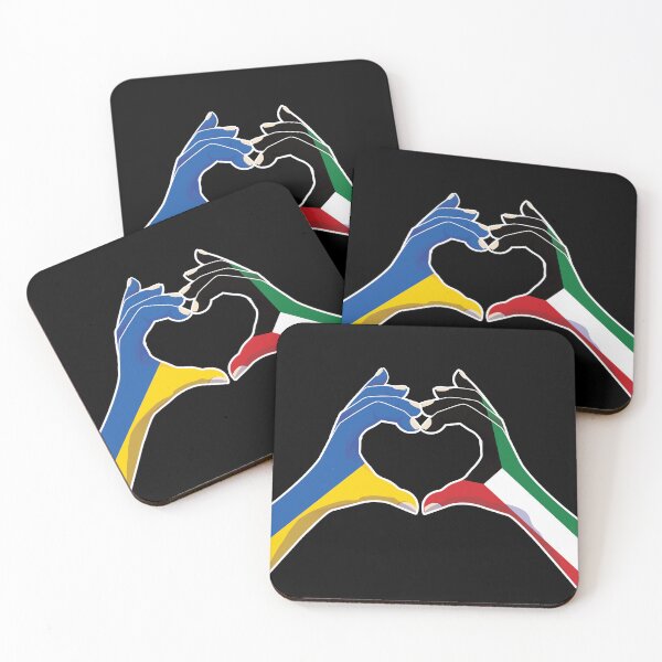 Item preview, Kuwait Kuwaiti Ukraine Ukrainian Love Heart Peace designed and sold by FlagX.