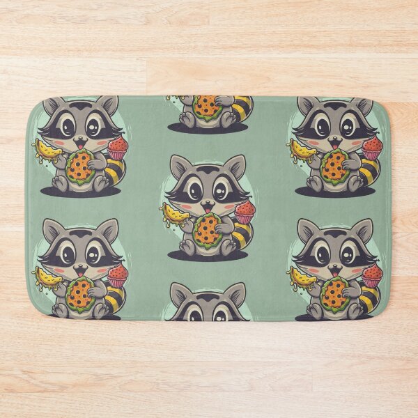 Item preview, Funny cute kawaii raccoon eating something designed and sold by Trend-Beaver.
