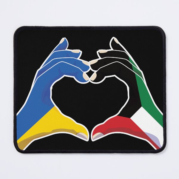 Item preview, Kuwait Kuwaiti Ukraine Ukrainian Love Heart Peace designed and sold by FlagX.