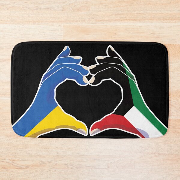 Item preview, Kuwait Kuwaiti Ukraine Ukrainian Love Heart Peace designed and sold by FlagX.