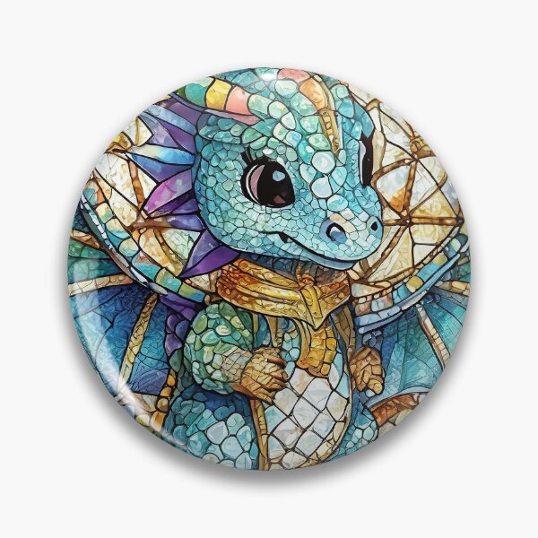 Item preview, Stained Glass Dragon Baby designed and sold by Winging-It.