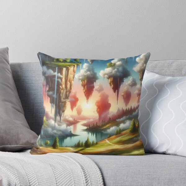 Item preview, "Water-colored Magical Above the Sky Harmony  #28 Throw Pillow designed and sold by LLdreams.