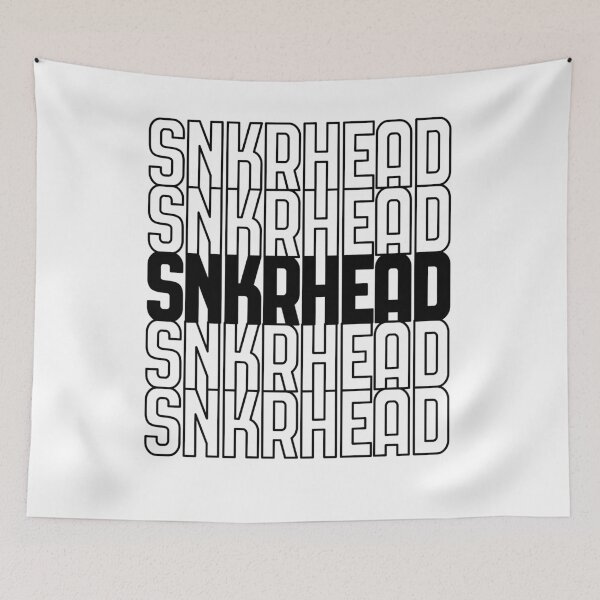 Item preview, SNKRSHEAD Black Text Design designed and sold by MimsTees.