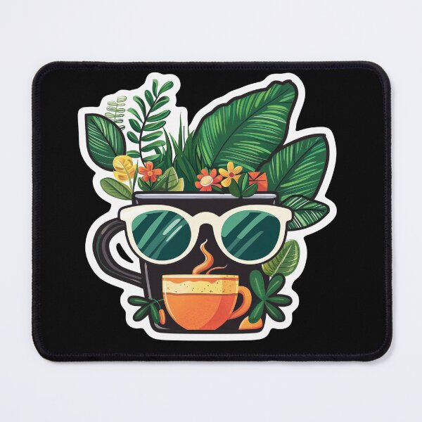 Item preview, Plants and Coffee cup Lover with glasses designed and sold by DreamVibeShirt.