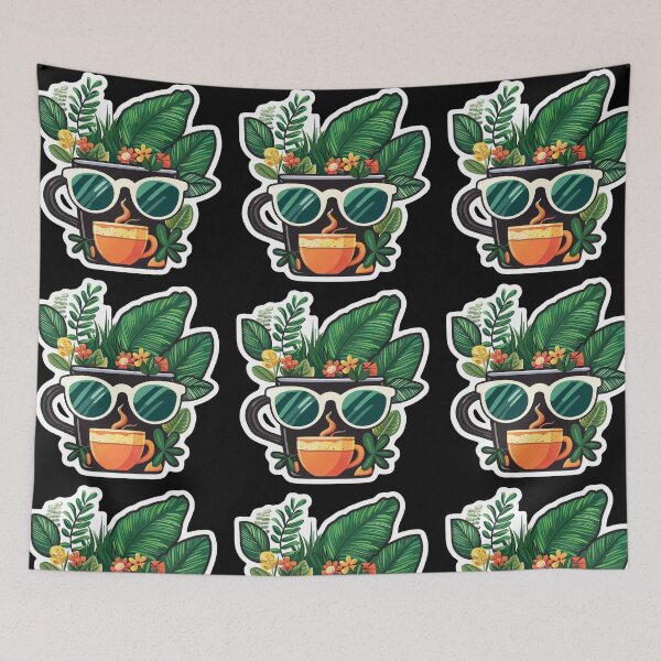 Item preview, Plants and Coffee cup Lover with glasses designed and sold by DreamVibeShirt.