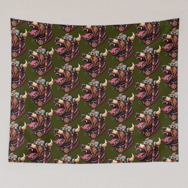 Item preview, VIKING BEAR HEAD - #333300 designed and sold by Marlon Oseguera.
