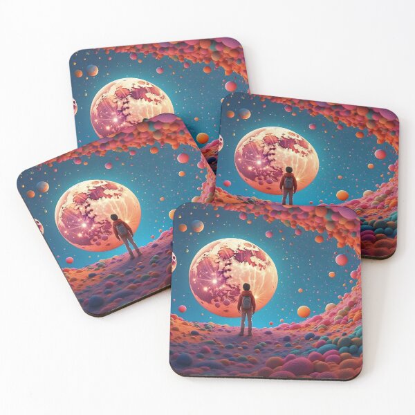 Item preview, Wanderer's Gaze on Cosmic Orbs' Mesmerizing Dance designed and sold by ArtComixHaven.