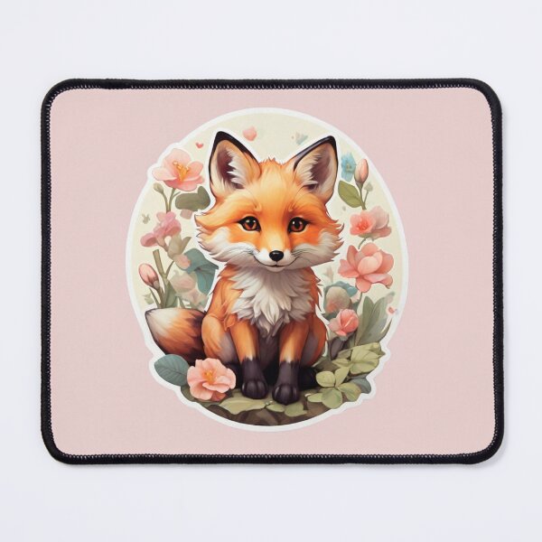 Item preview, A little fox in a flowery meadow. designed and sold by NewtBoo.