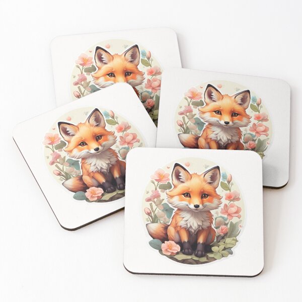 Item preview, A little fox in a flowery meadow. designed and sold by NewtBoo.