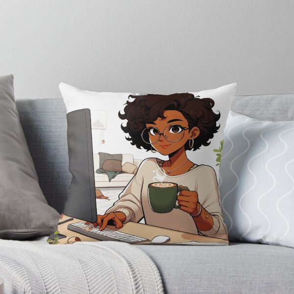 Item preview, Girl writing on her computer #4 designed and sold by manbaito.