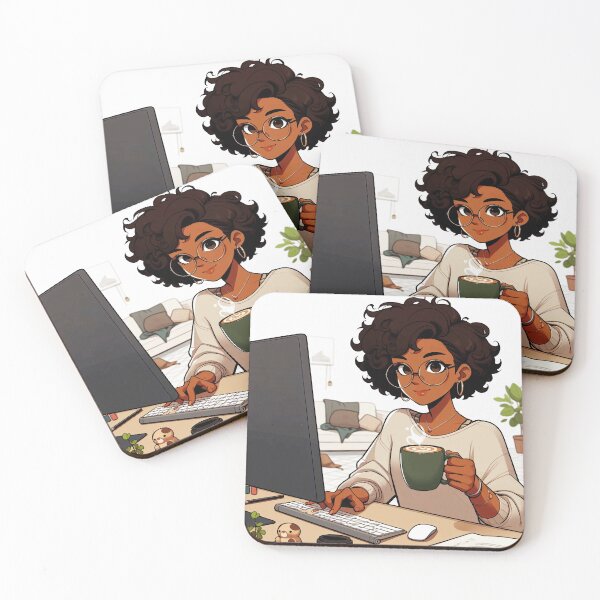 Item preview, Girl writing on her computer #4 designed and sold by manbaito.