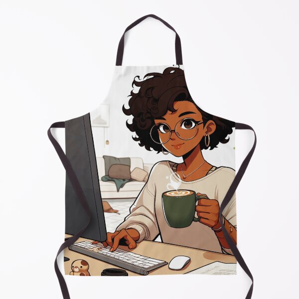 Item preview, Girl writing on her computer #4 designed and sold by manbaito.
