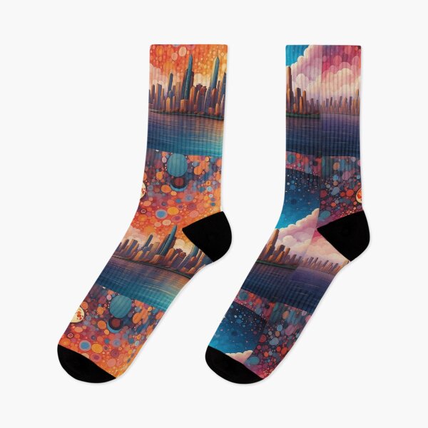 Item preview, Metropolitan Dreamscape: City at the Edge of Nightfall designed and sold by ArtComixHaven.