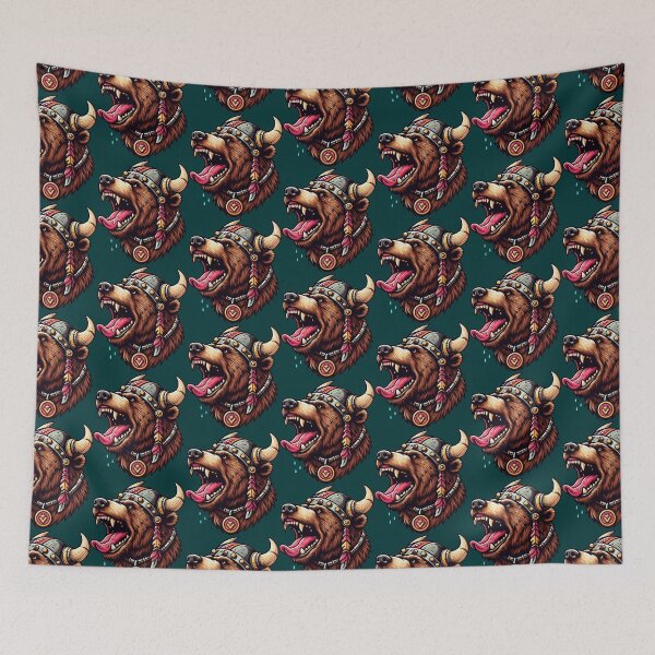 Item preview, VIKING BEAR HEAD - #003333 designed and sold by Marlon Oseguera.