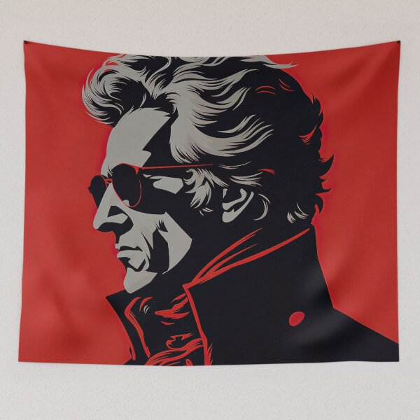Item preview, Andrew Jackson | Red minimalism designed and sold by ComicsFactory.
